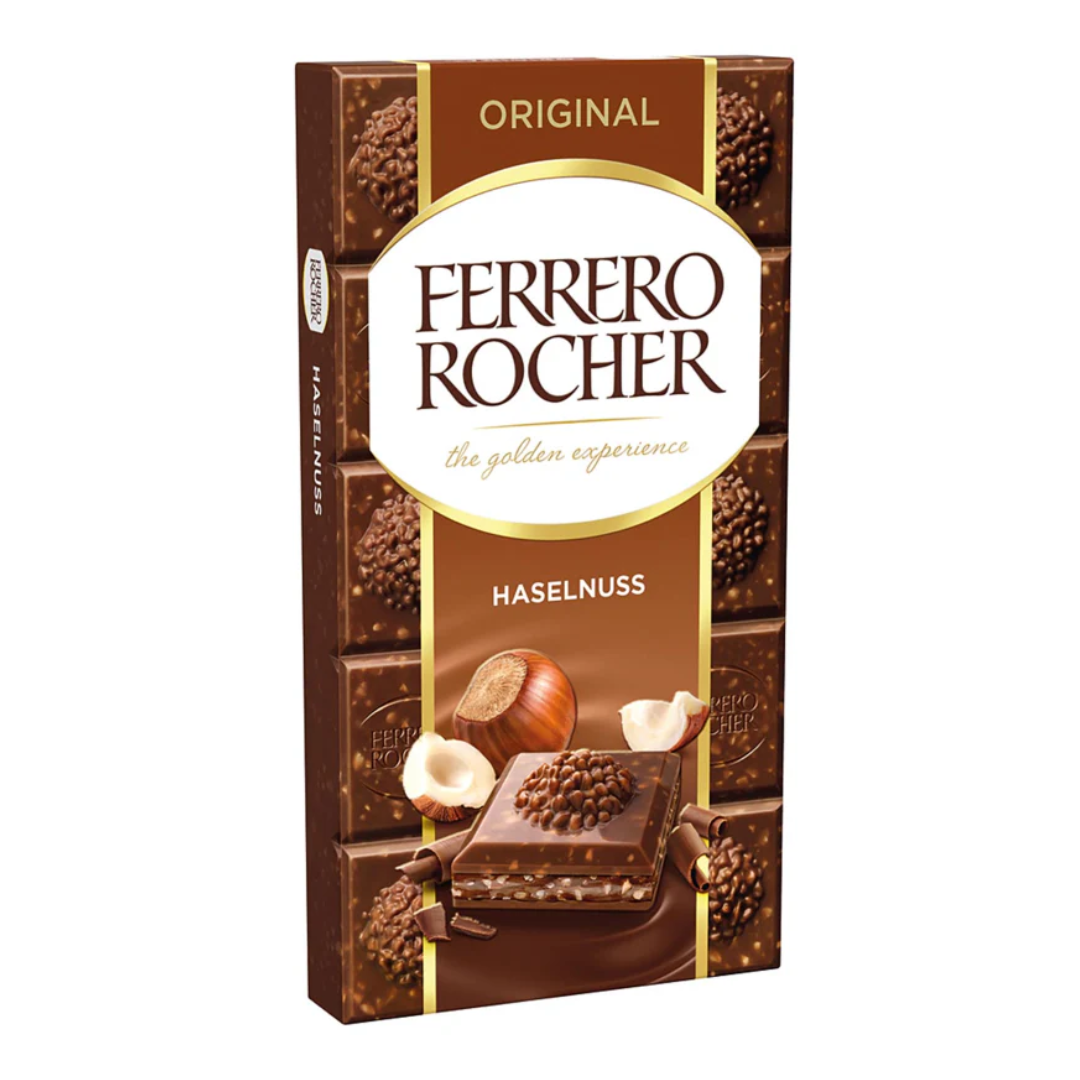Ferrero Rocher Milk Hazelnut Chocolate 90g