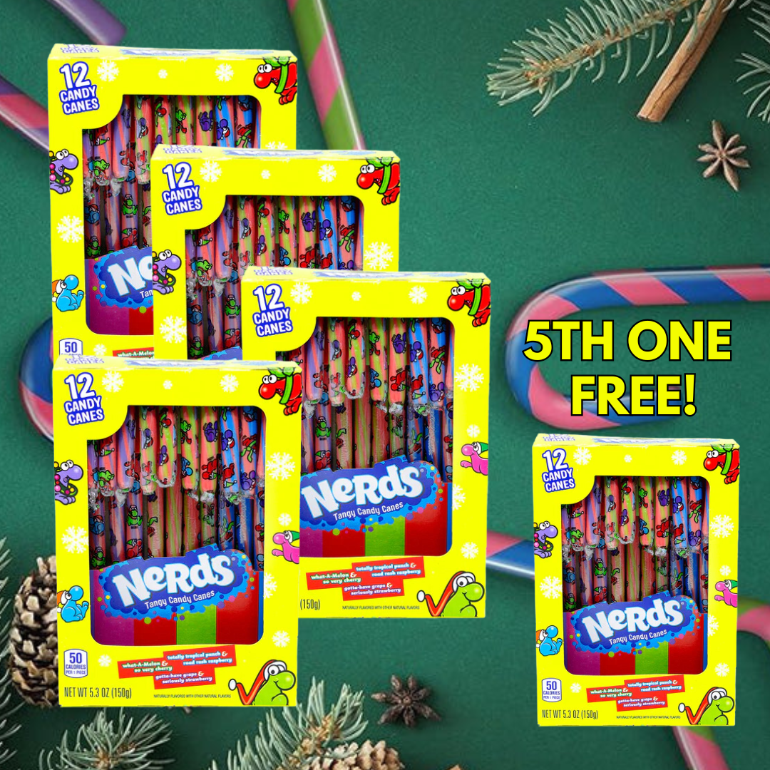Nerds Candy Canes 5pk (Buy 4 Get 1 Free)