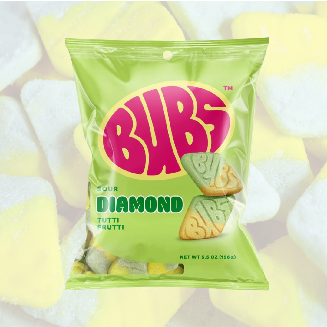 Bubs Sour Tutti Frutti Diamonds 150g