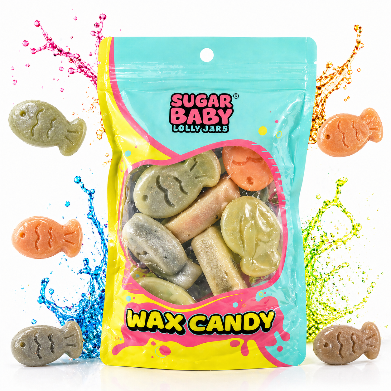 Fat Fish Wax Candy 120g Bag