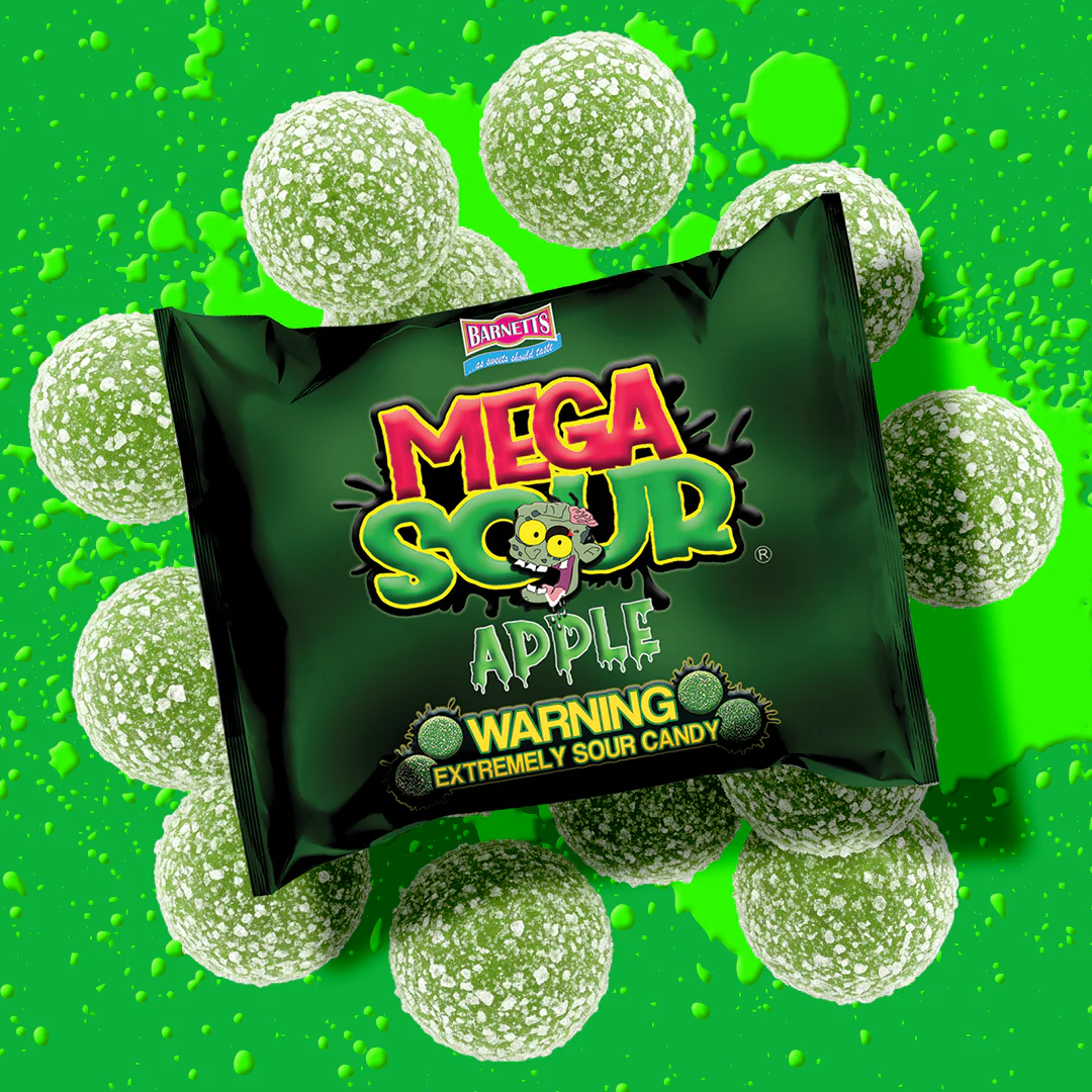Barnett's Mega Sour Apple Balls 104g