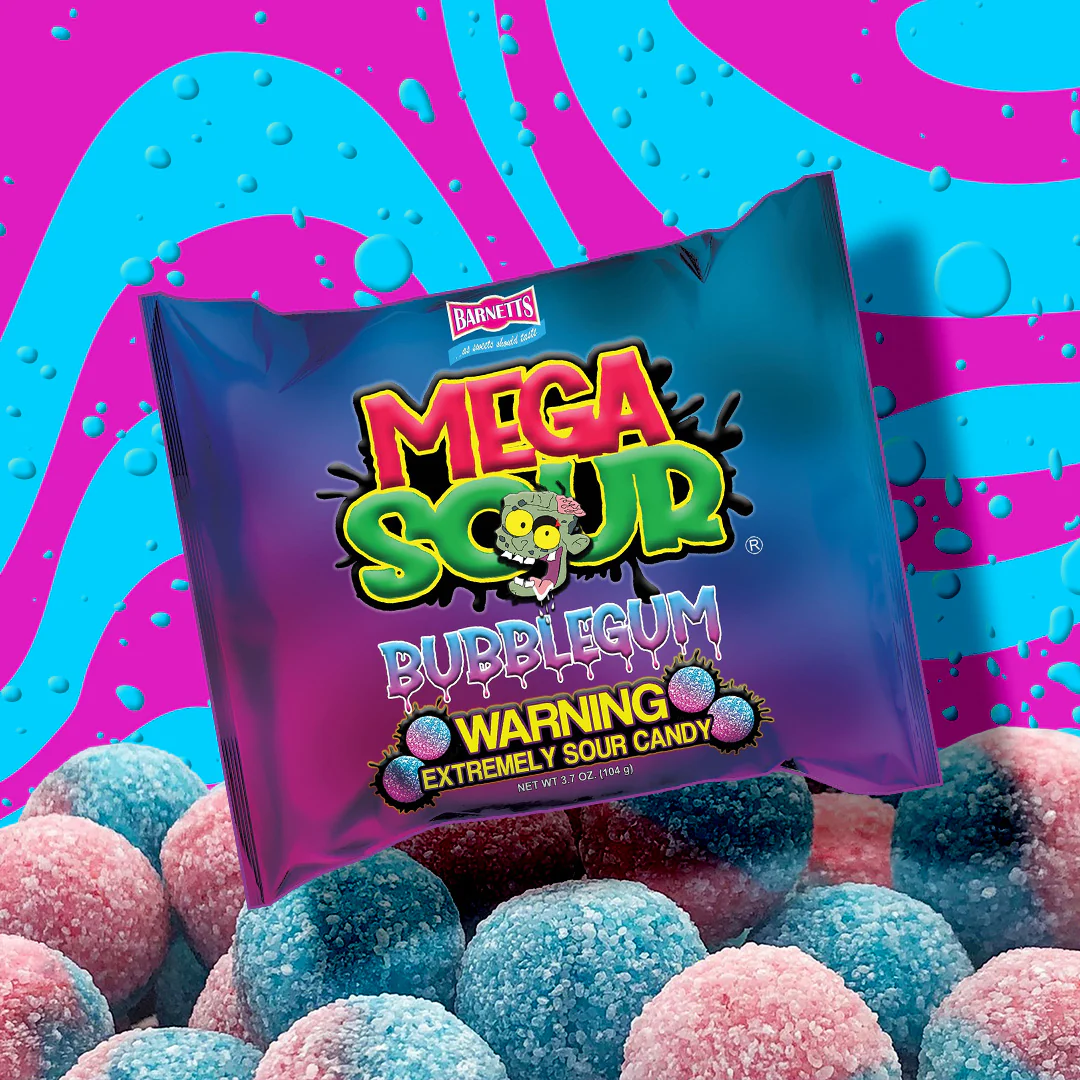 Barnett's Mega Sour Bubblegum Balls 104g