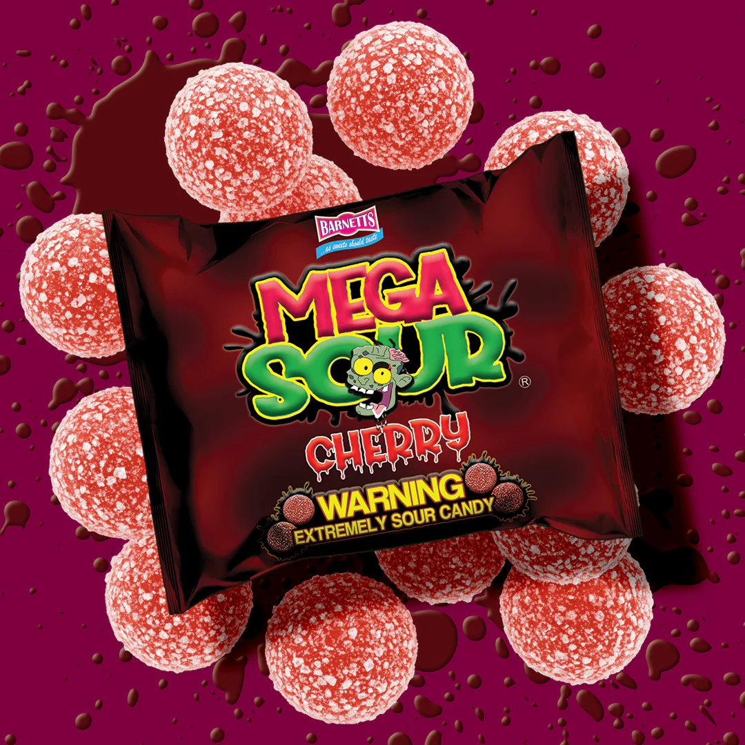 Barnett's Mega Sour Cherry Balls 104g