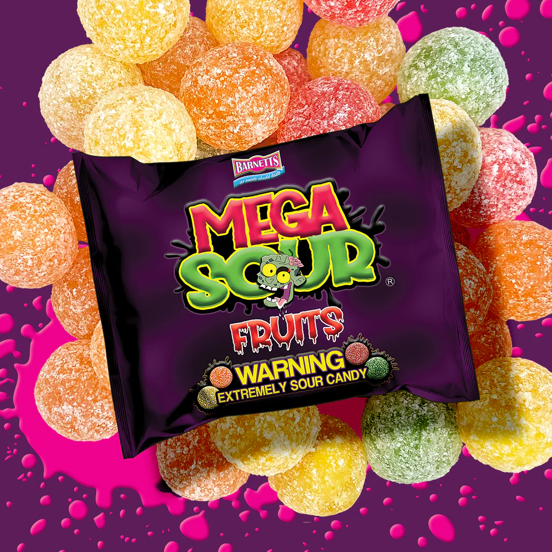 Barnett's Mega Sour Fruit Balls 104g