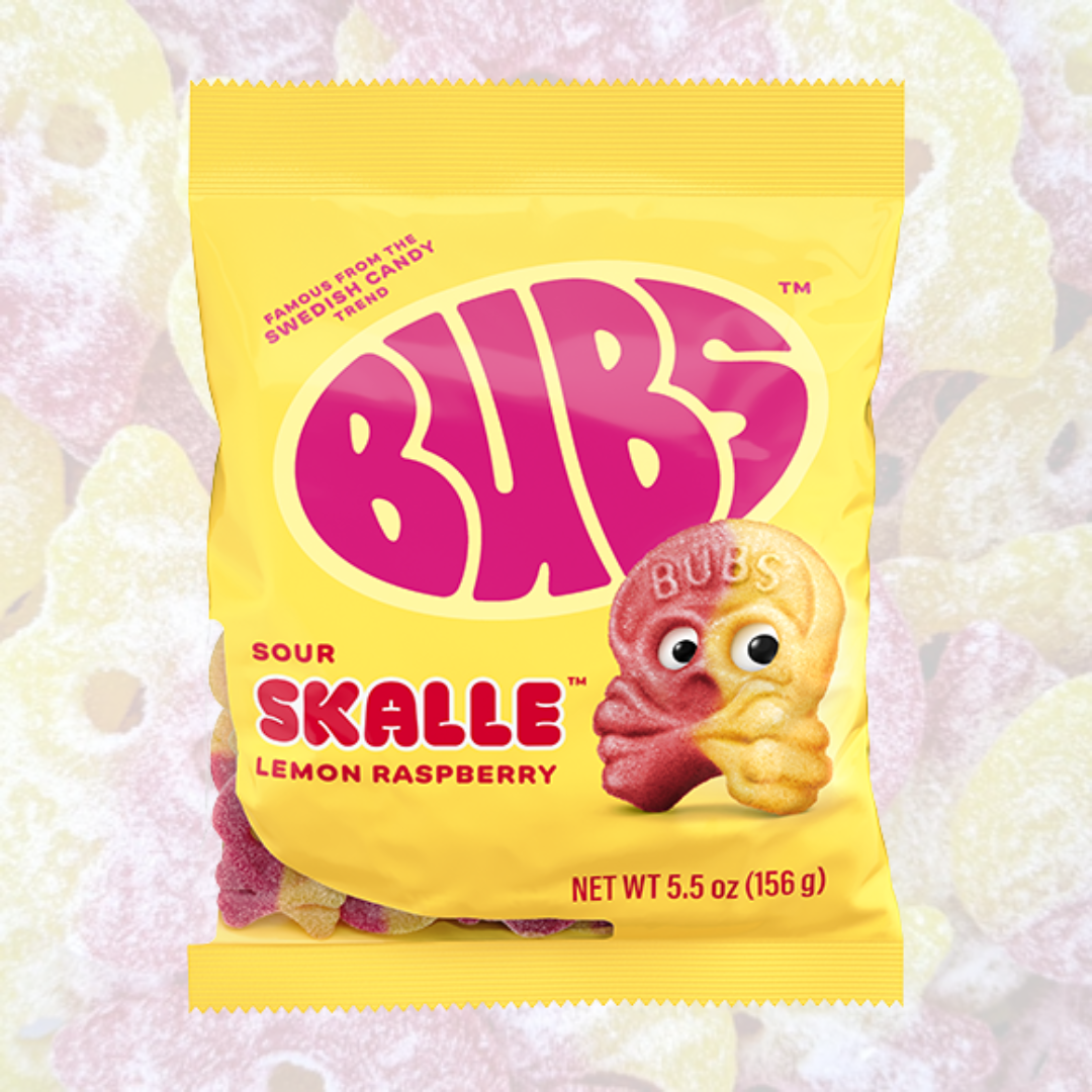 Bubs Lemon Raspberry Sour Skulls 150g