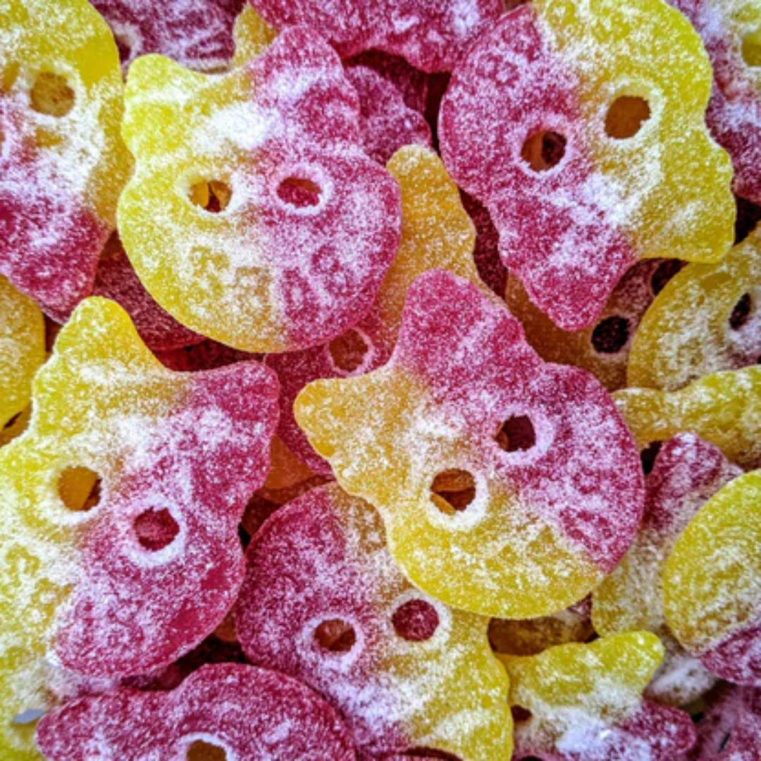 Bubs Lemon Raspberry Sour Skulls 150g