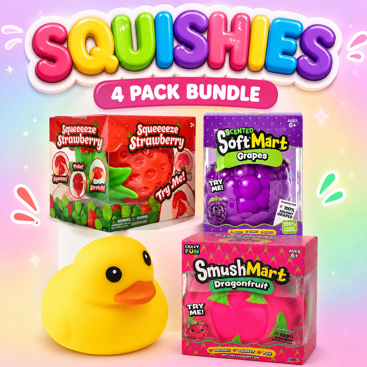 4 Pack Squishies Bundle