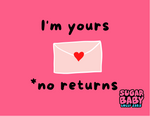 I'm yours message cars