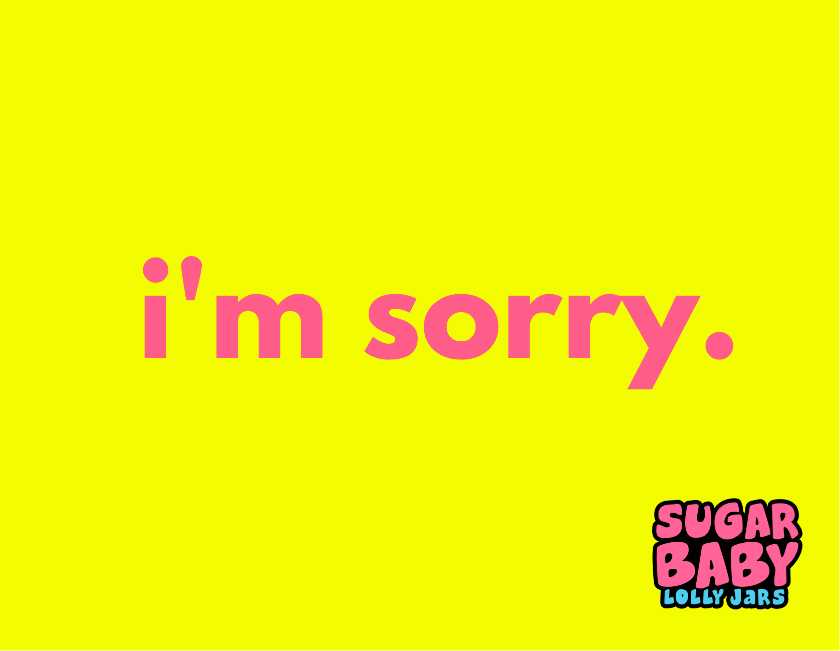 i'm sorry message card