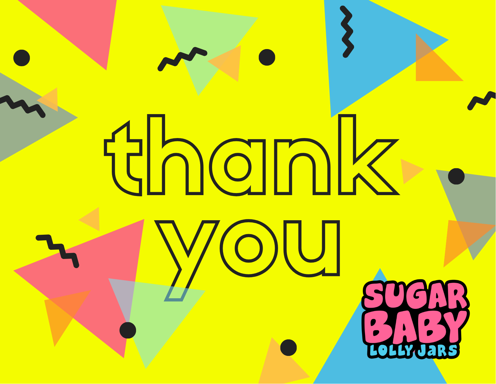 thank you message card