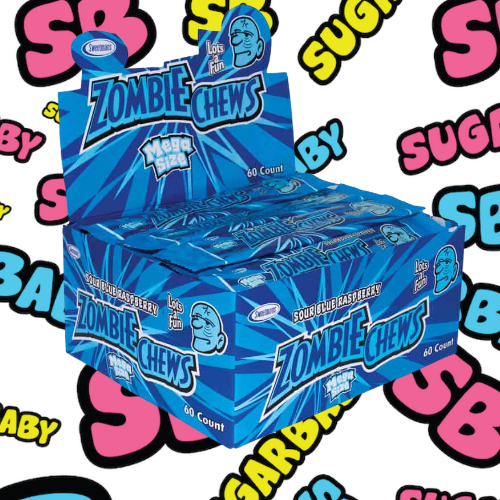 sour blue raspberry zombie chewy nerds